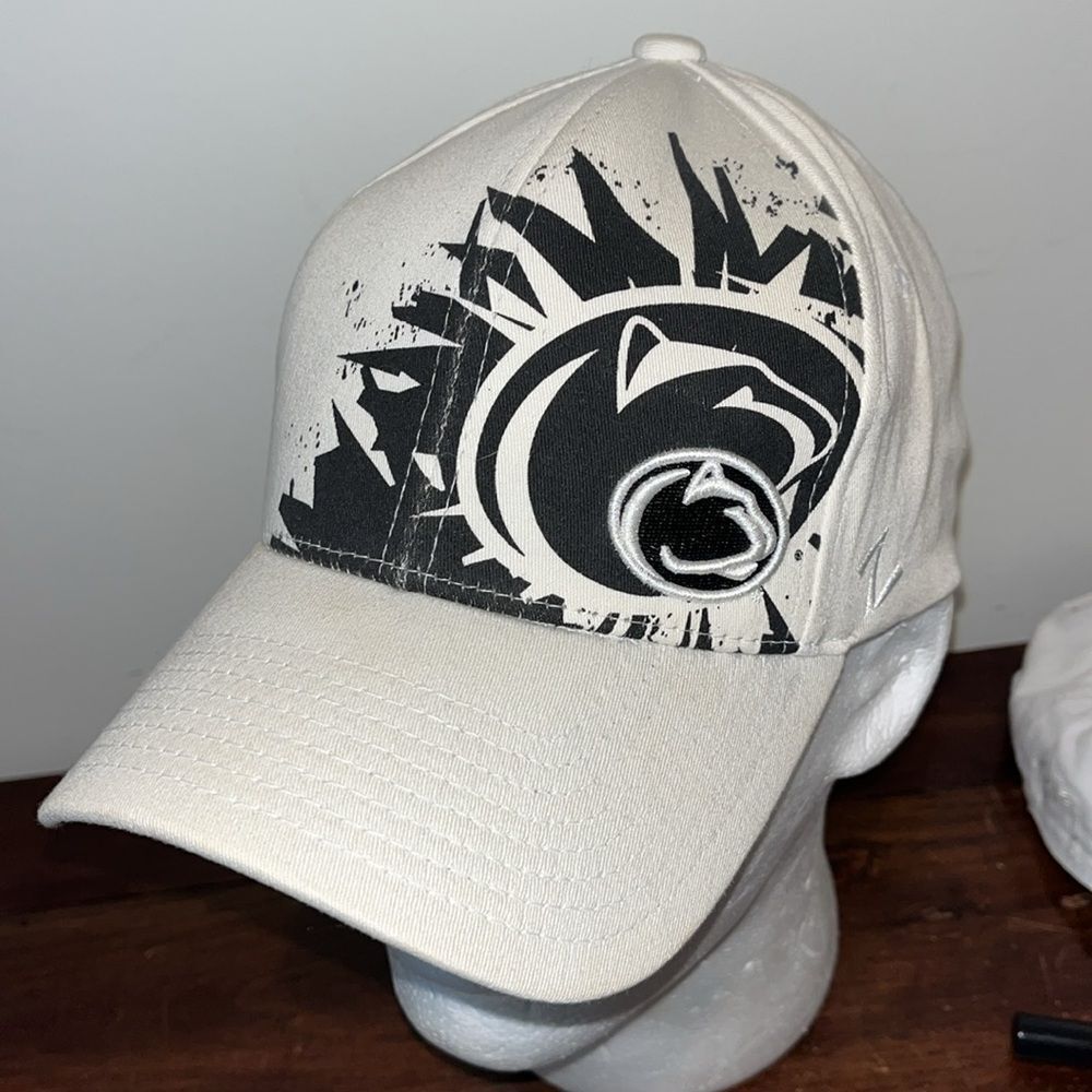 Off White Penn state Nittany Lions PSU Fitted Stretch Football team cap hat S/M
